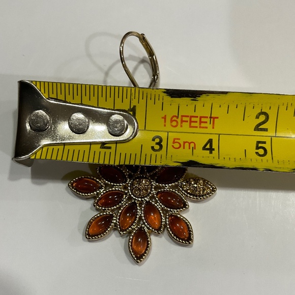 Topaz/Citrine Oval Gem Necklace Earrings  Set.  Vintage 1980’s  Unbranded - Picture 7 of 10